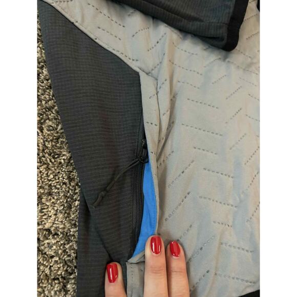 Under Armour ColdGear Reactor Fitted Pullover Hoodie Black/Gray/Blue Men XL - Picture 4 of 8